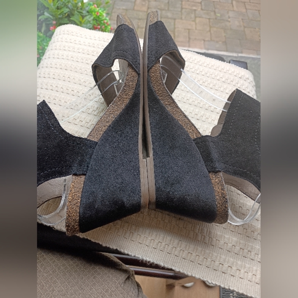 Mephisto Black Wedge Sandals size42/11.5.Very Good Condition - Picture 6 of 10